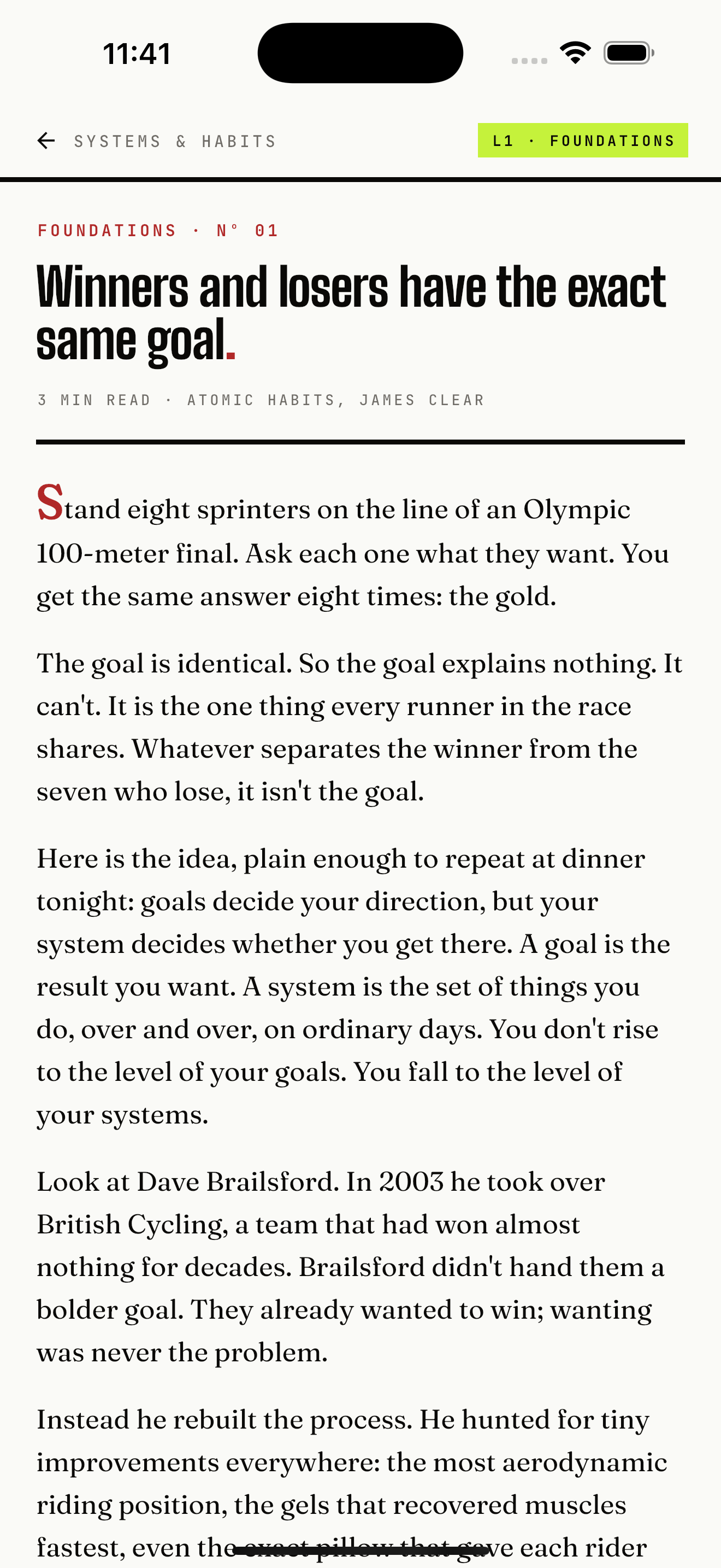 The Reader, a calm article in Glintup